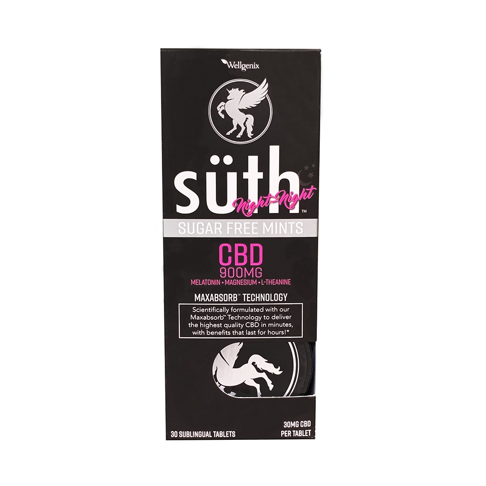 Sublingual Energy Mints Night-Night (900 mg) | By Suth | Spectrum Relief