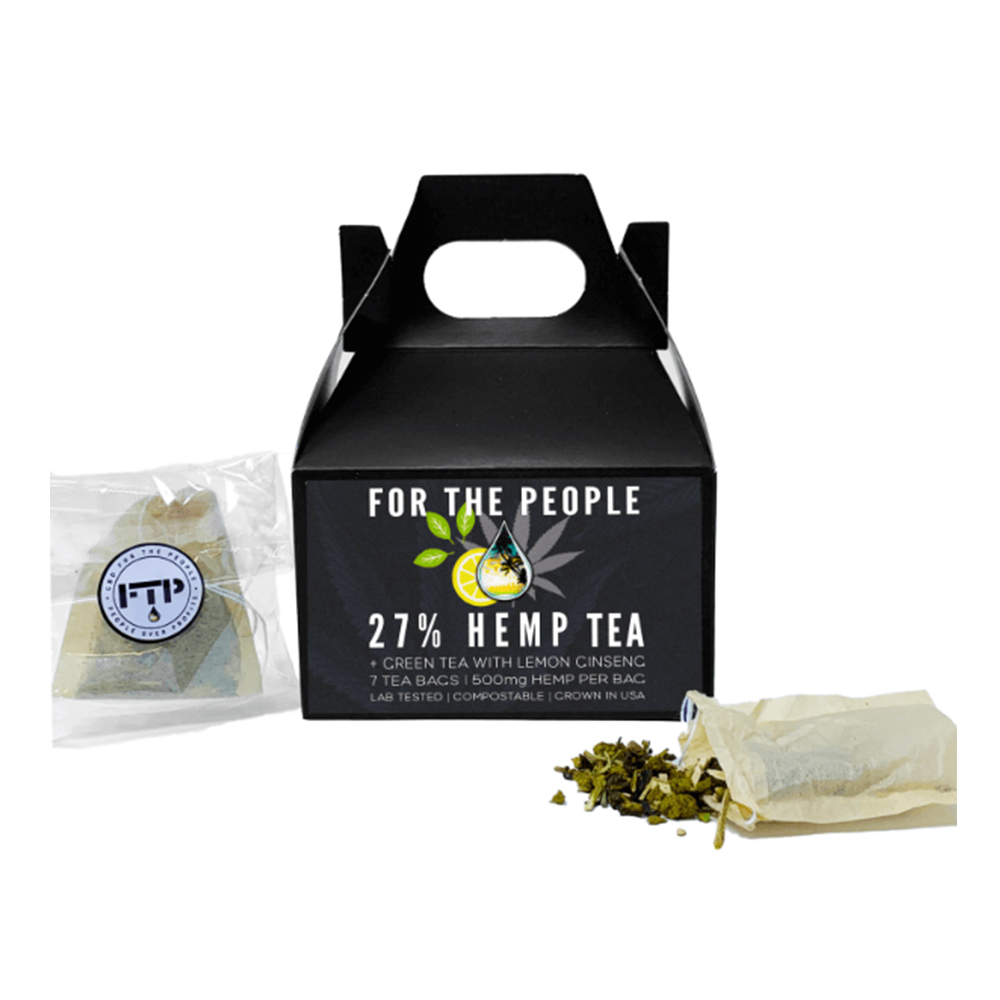 Hemp Green Tea (500 mg per single serve ) @27% | 14 Serve | Spectrum Relief
