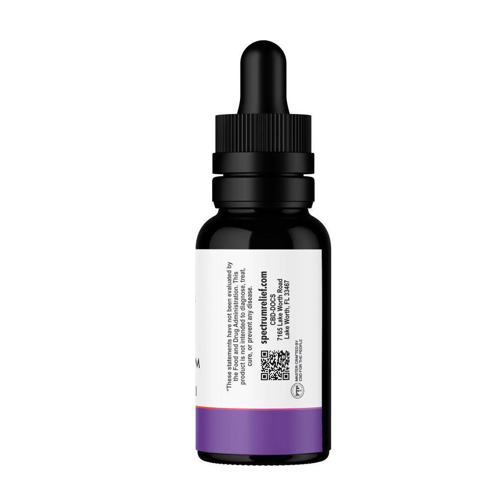 Dark CBD Oil Tincture (1,200MG) 1.2ML Bottle | Spectrum Relief
